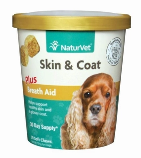 TRY & BUY: NaturVet Skin & Coat Plus Breath Aid Soft Chew Dog Supplement dog shampoo,bathing supplies