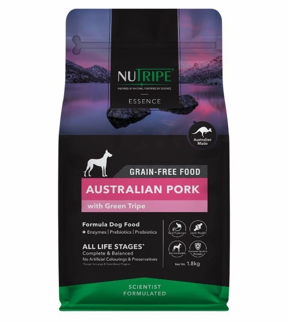 TRY & BUY: NUTRIPE Essence Grain-Free Australian Pork with Green Tripe Formula Dog Food dog leash,walking strap