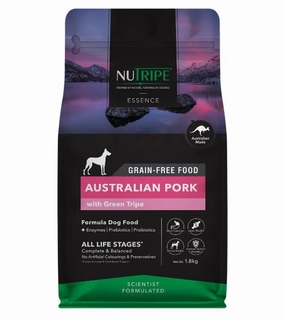 TRY & BUY: NUTRIPE Essence Grain-Free Australian Pork with Green Tripe Formula Dog Food dog shampoo,bathing supplies
