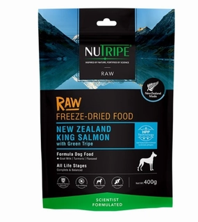 TRY & BUY: Nutripe Raw Freeze Dried Dog Food (NZ King Salmon with Green Tripe) freeze-dried dog food,lightweight pet food