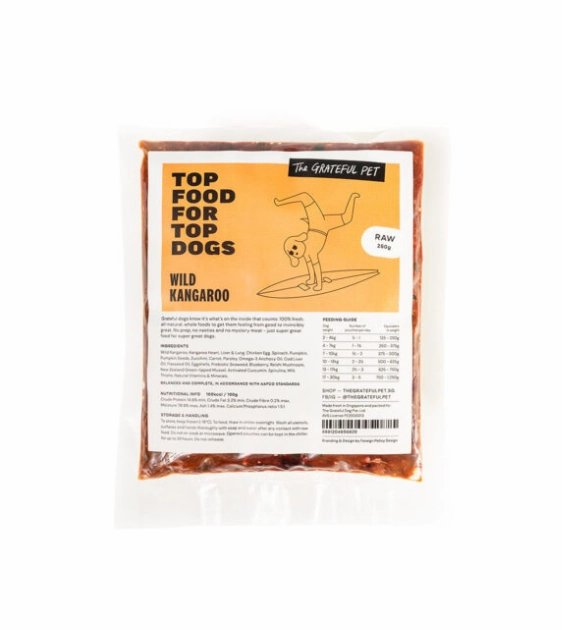 TRY & BUY: The Grateful Pet Raw Dog Food (Wild Kangaroo) raw dog food,fresh pet meals