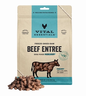 TRY & BUY: Vital Essentials Freeze Dried Raw MINI NIBS Dog Food (Beef) freeze-dried dog food,lightweight pet food