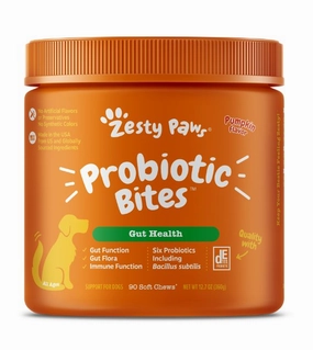 TRY & BUY: Zesty Paws Probiotic Bites Gut Supplements for Dogs (Pumpkin Flavour) dog leash,walking strap
