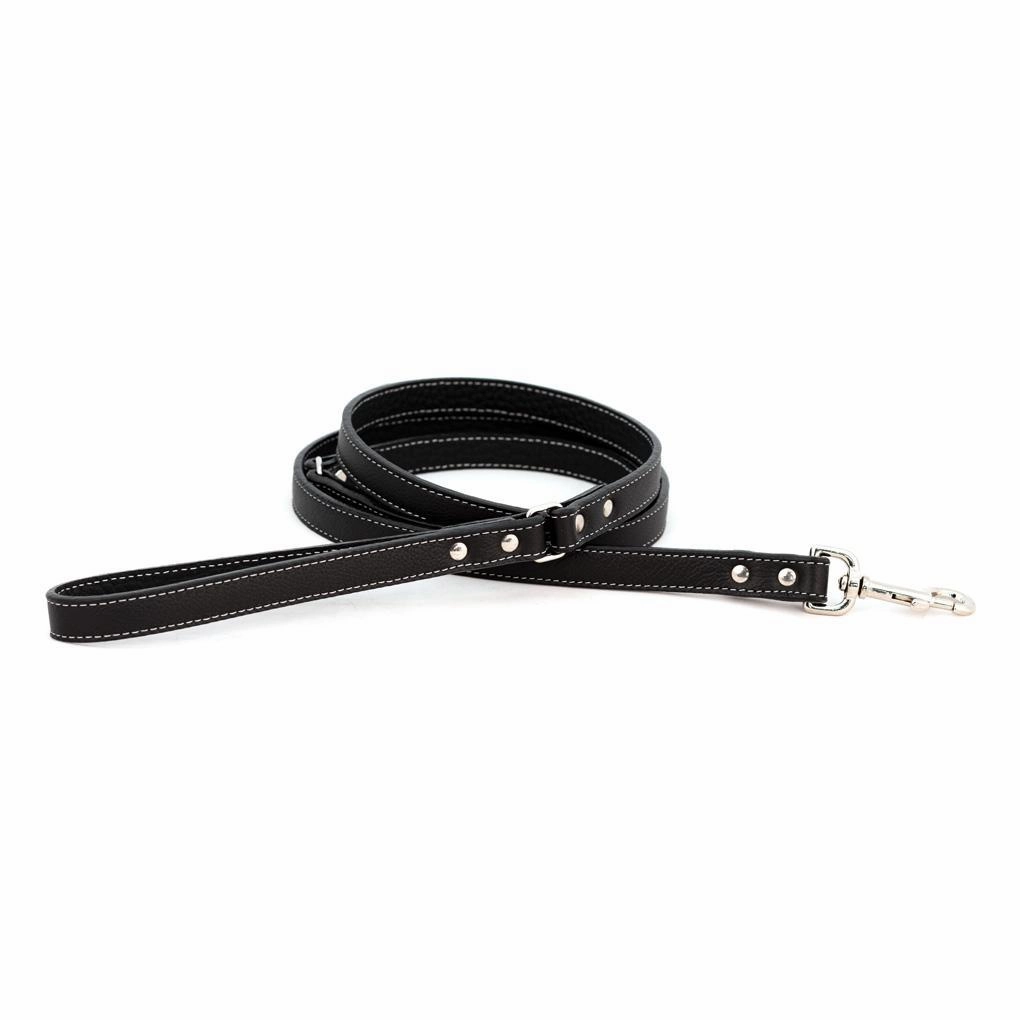 Tuscan Leather Dog Leash Black dog mobility,outdoor pet aid