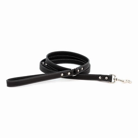 Tuscan Leather Dog Leash Black dog mobility,outdoor pet aid