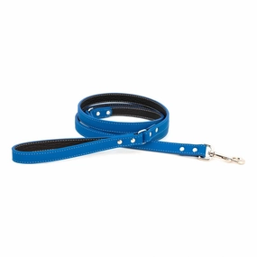 Tuscan Leather Dog Leash Cobalt Blue dog mobility,outdoor pet aid