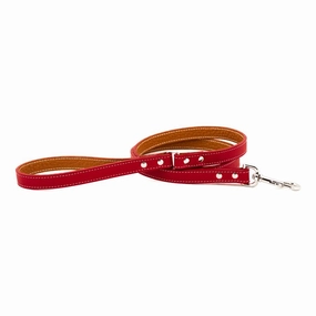 Tuscan Leather Dog Leash Red dog mobility,outdoor pet aid