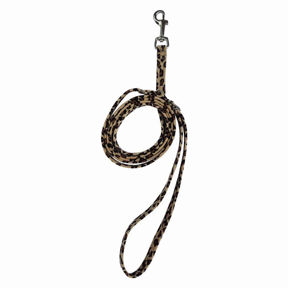 Ultrasuede Dog Leash Leopard dog mobility,outdoor pet aid
