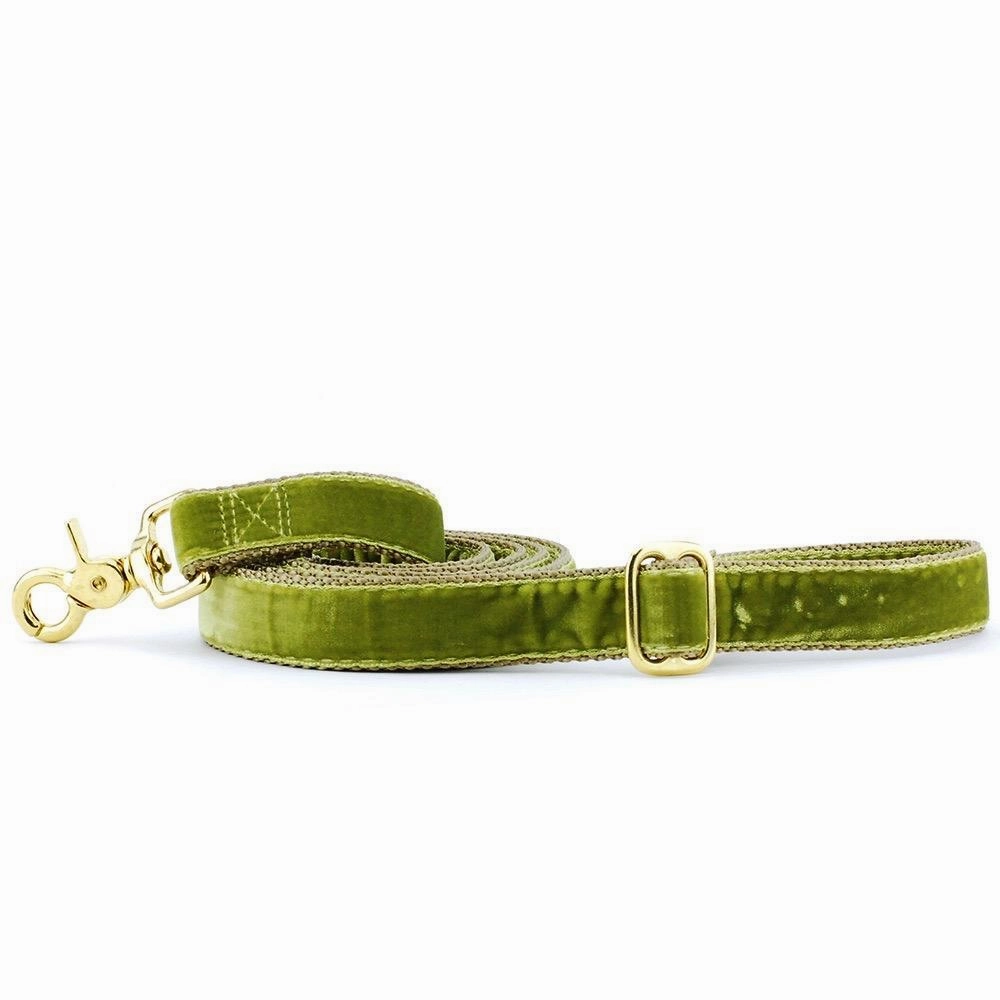 Velvet Dog Leash Chartreuse