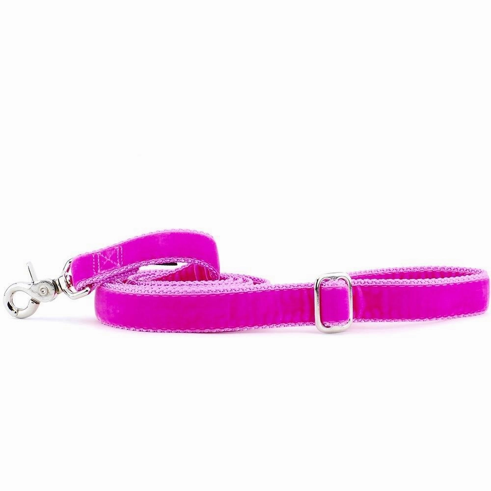 Velvet Dog Leash Hot Pink