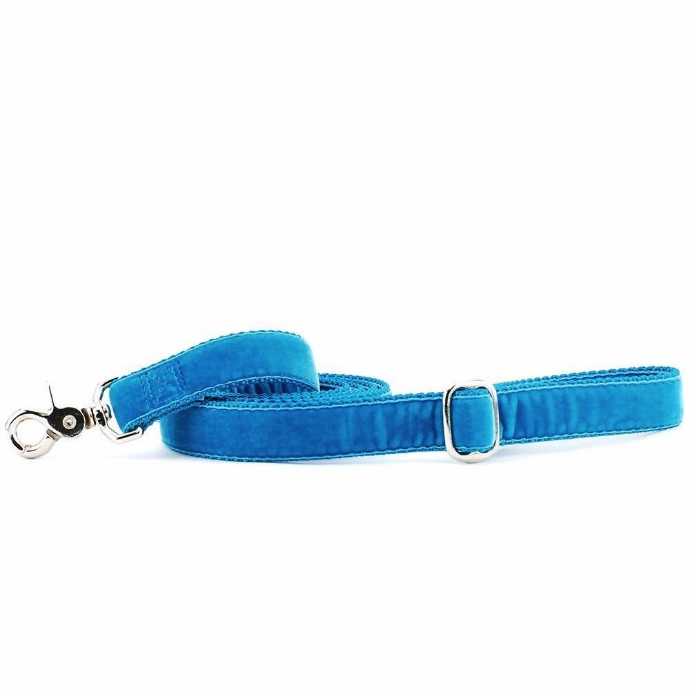 Velvet Dog Leash Teal