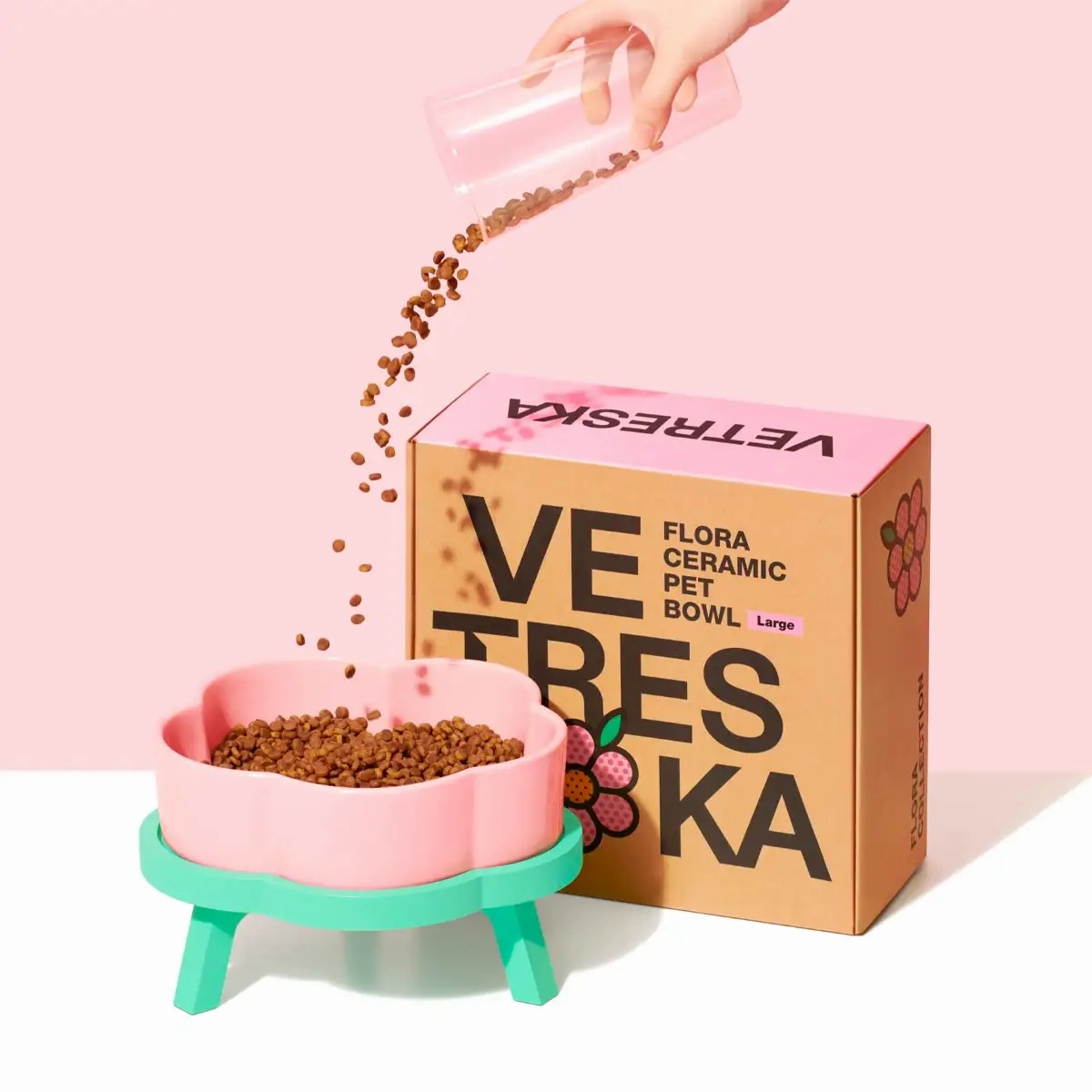 Vetreska - Flora Ceramic Pet Bowl