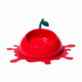 Vetreska - Juicy Cherry Pet Bowl, Spoon & Mat Set dog supplements,home vitamins