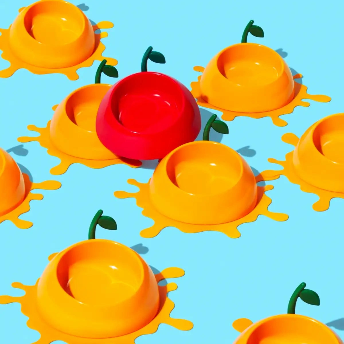 Vetreska - Juicy Tangerine Pet Bowl, Spoon & Mat Set