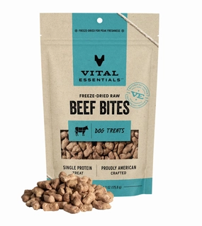 Vital Essentials Freeze Dried Raw Dog Treats (Beef Bites) freeze-dried dog food,lightweight pet food