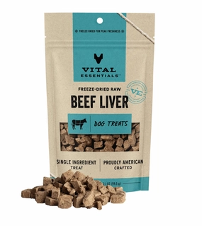 Vital Essentials Freeze Dried Raw Dog Treats (Beef Liver) freeze-dried dog food,lightweight pet food