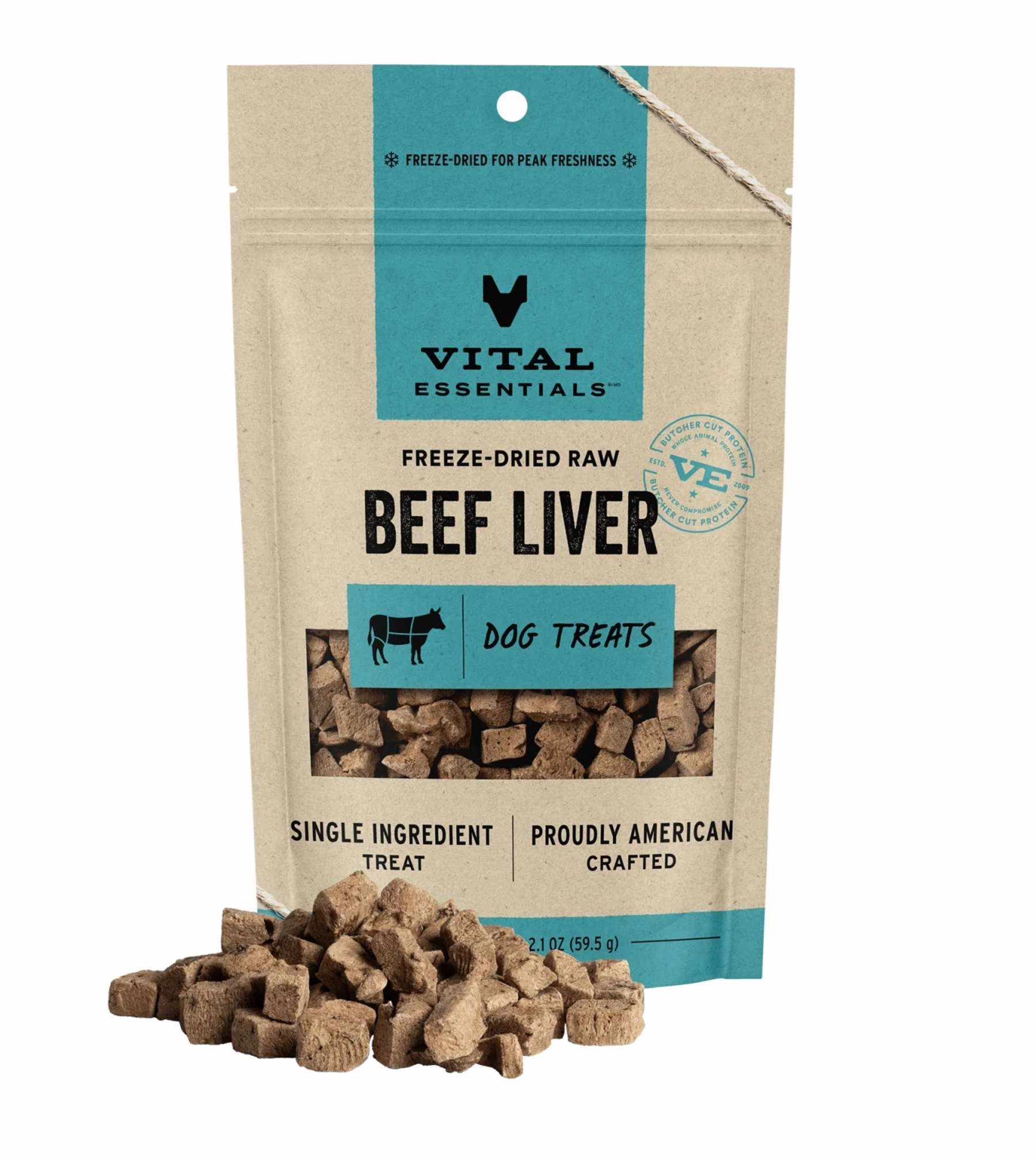 Vital Essentials Freeze Dried Raw Dog Treats (Beef Liver) freeze-dried dog food,lightweight pet food