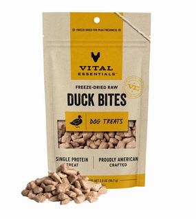 Vital Essentials Freeze Dried Raw Dog Treats (Duck Bites) freeze-dried dog food,lightweight pet food