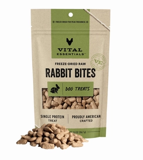 Vital Essentials Freeze Dried Raw Dog Treats (Rabbit Bites) freeze-dried dog food,lightweight pet food