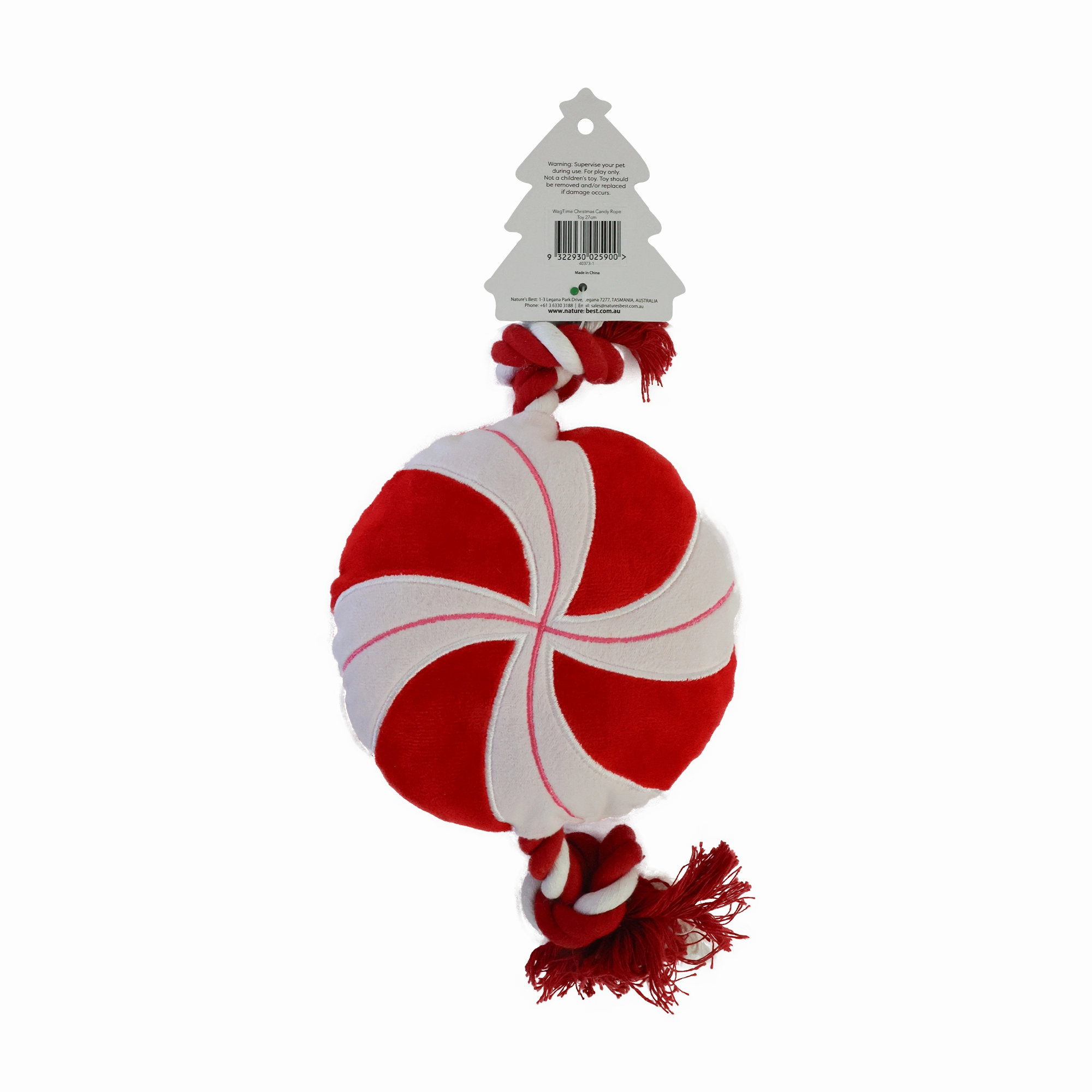 WagTime - Christmas Candy Rope Toy (30cm)