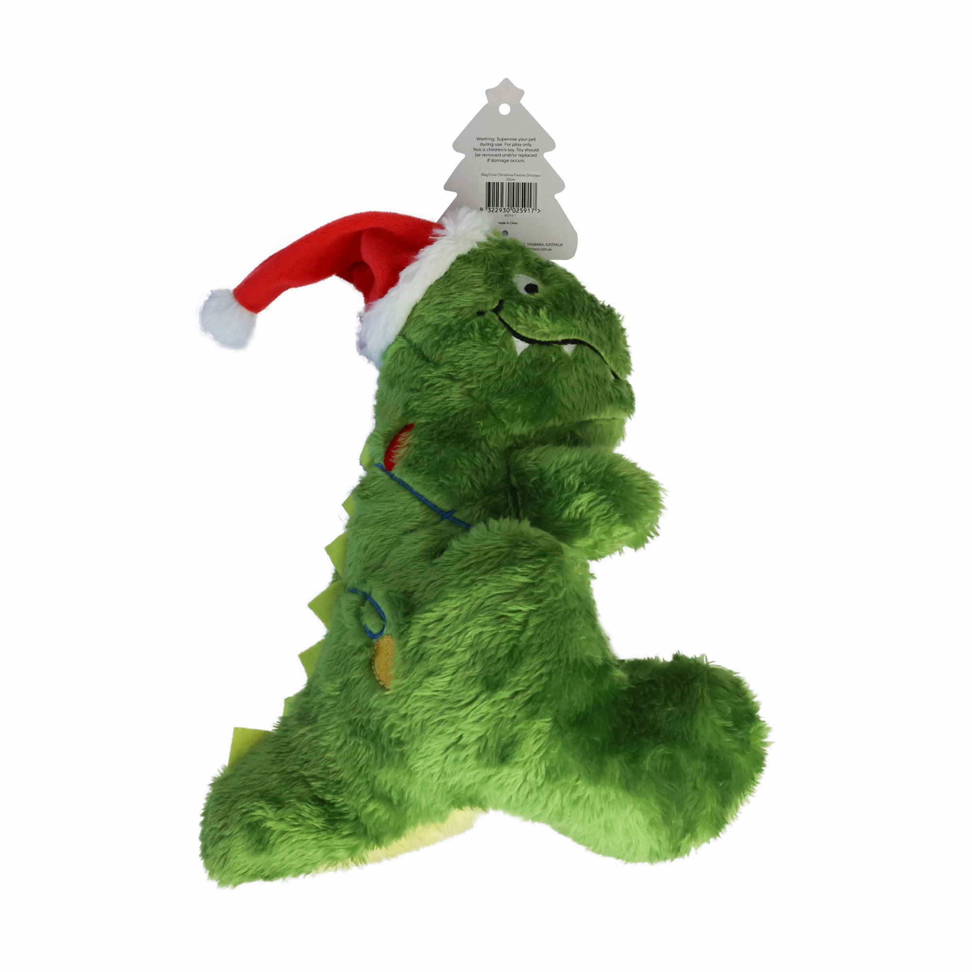 WagTime - Christmas Festive Dinosaur (25cm)