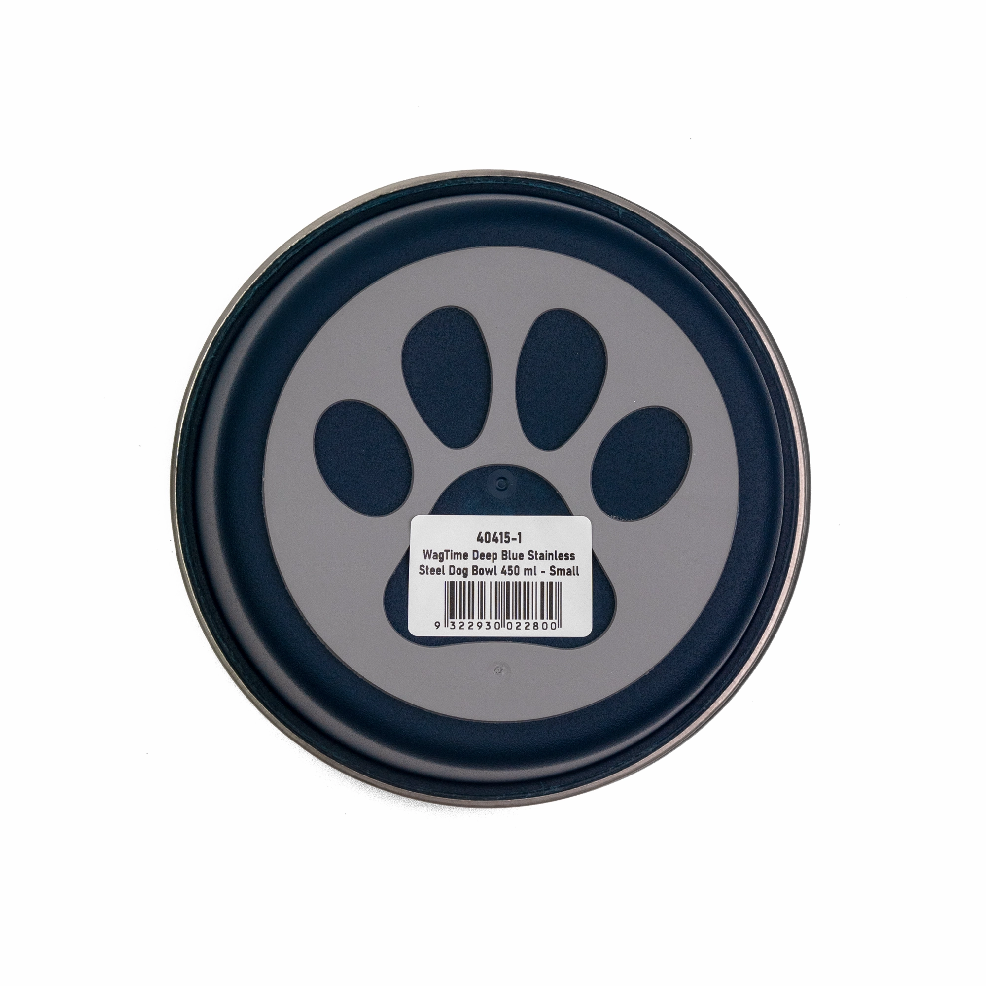 WagTime - Deep Blue Stainless Steel Dog Bowl (Small)