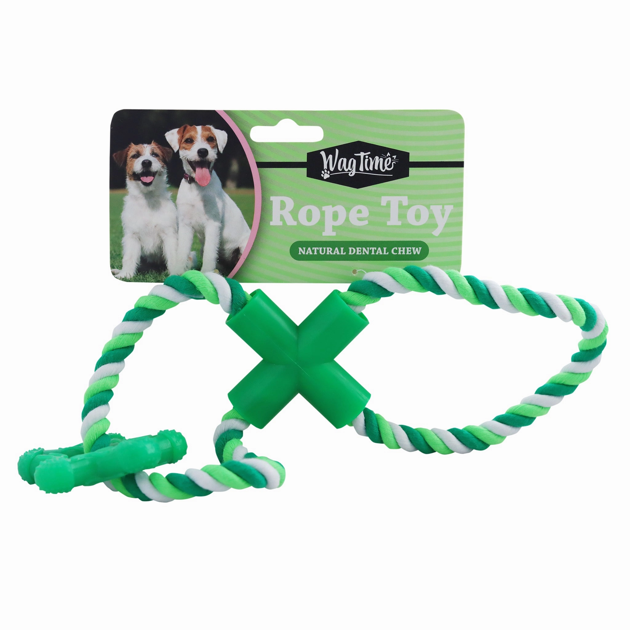 WagTime - Infinity Rope Toy with Rubber Chew (28cm)