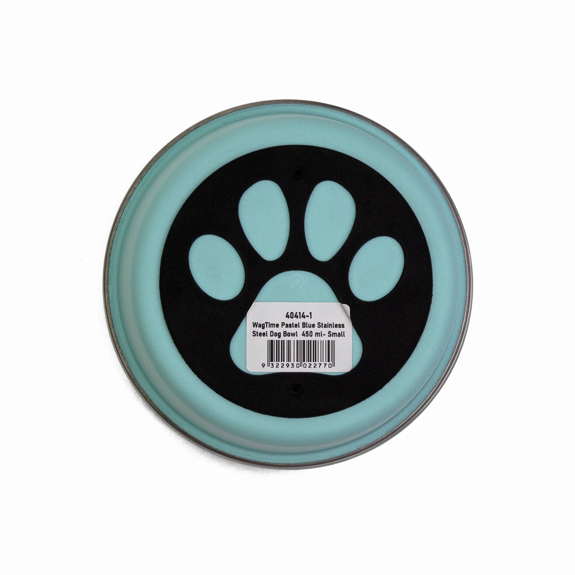 WagTime - Pastel Blue Stainless Steel Dog Bowl (Small)