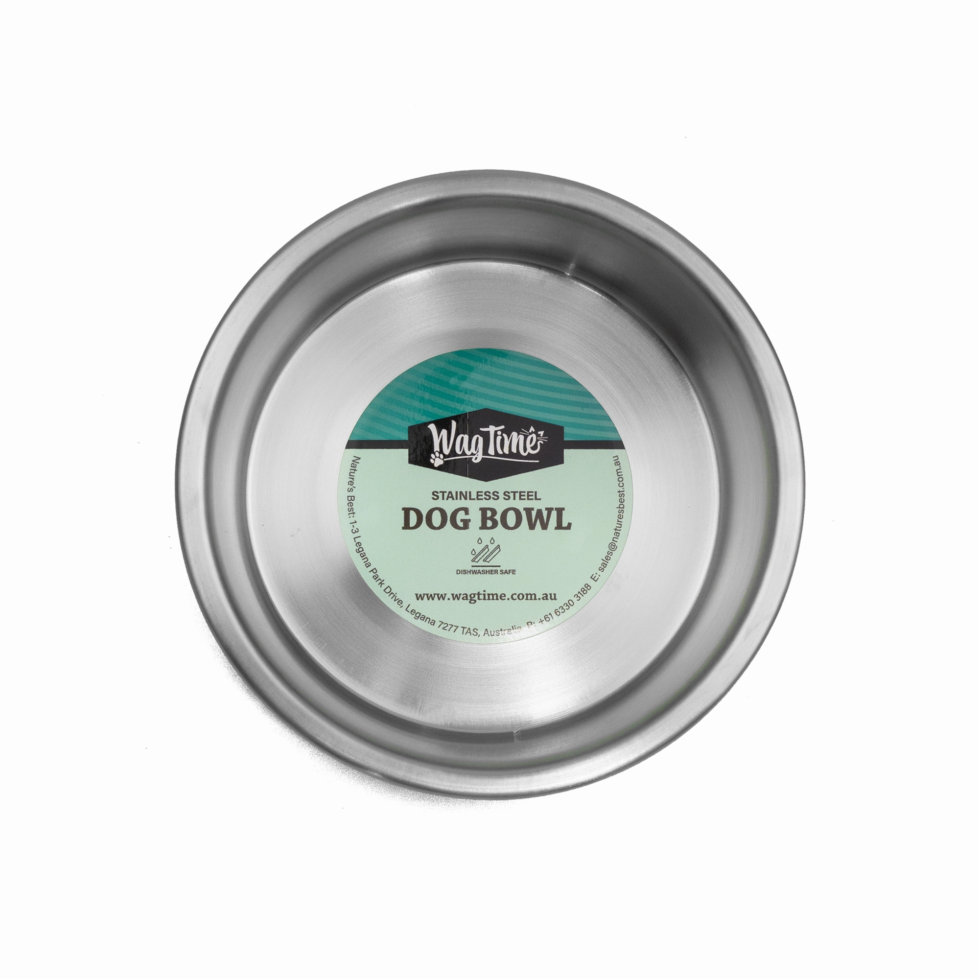 WagTime - Pastel Blue Stainless Steel Dog Bowl (Small)
