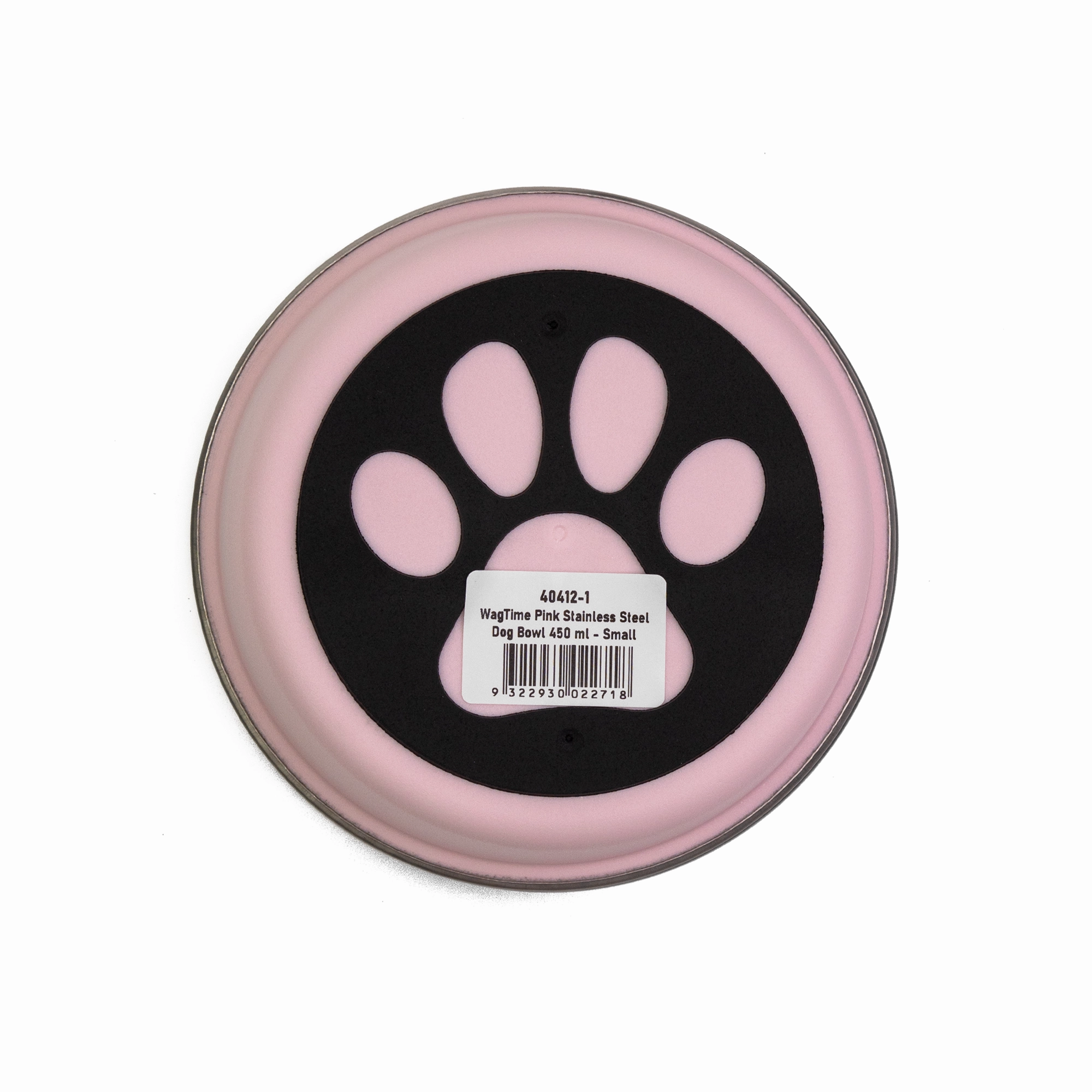WagTime - Pink Stainless Steel Dog Bowl (Small)