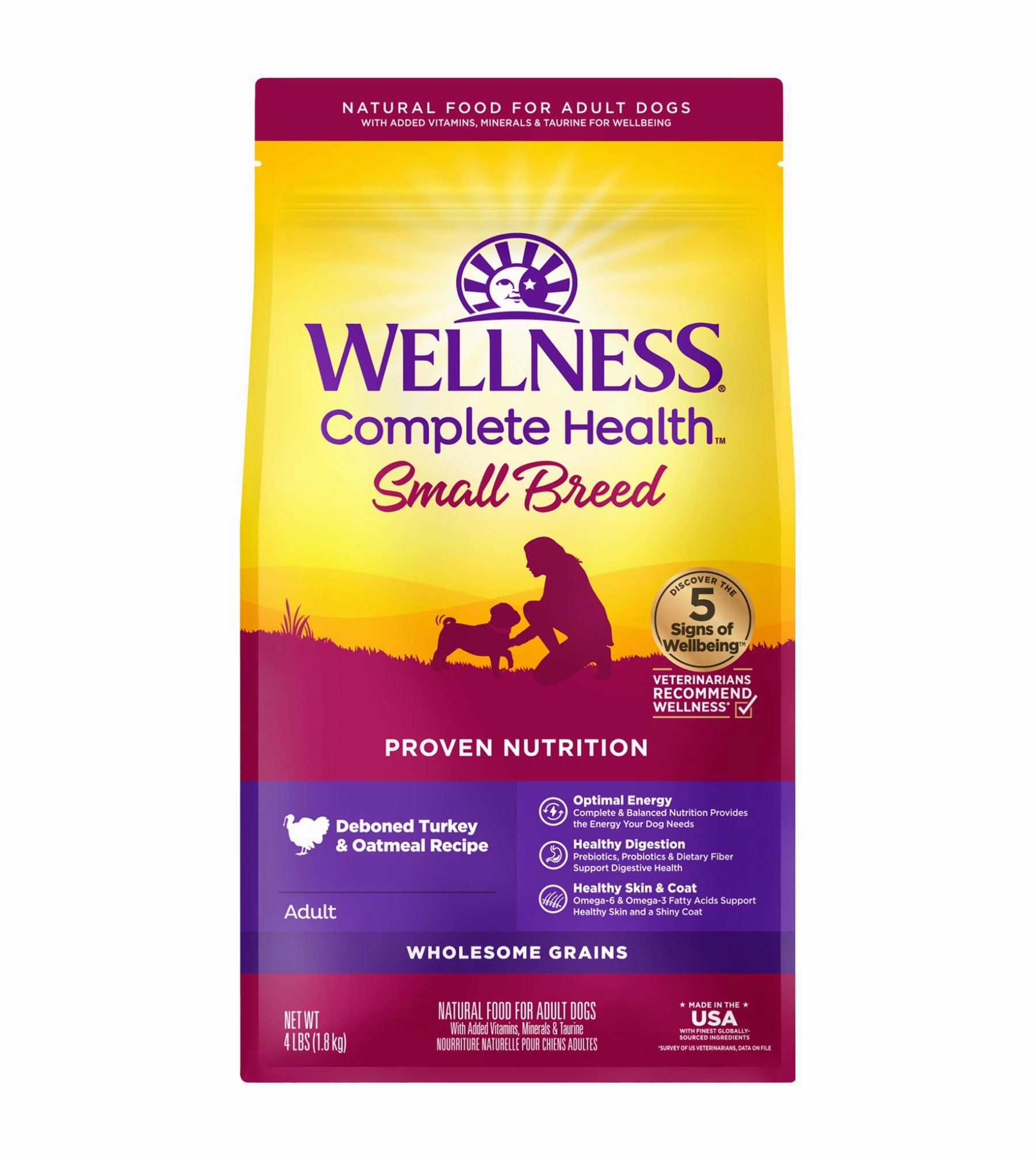Wellness Complete Health Small Breed Wholesome Grains Adult Dry Dog Food (Deboned Turkey & Oatmeal Recipe) small breed food,tiny dog food