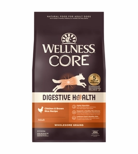 Wellness CORE Digestive Health Wholesome Grains Adult Dry Dog Food (Chicken & Brown Rice Recipe) dog shampoo,bathing supplies