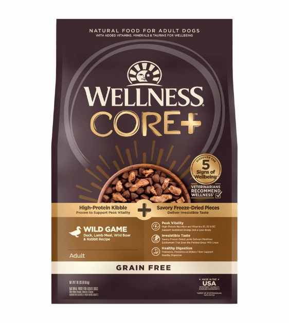 Wellness CORE  Grain Free Wild Game Adult Dry Dog Food (Duck, Lamb Meal, Wild Boar & Rabbit Recipe) dog shampoo,bathing supplies