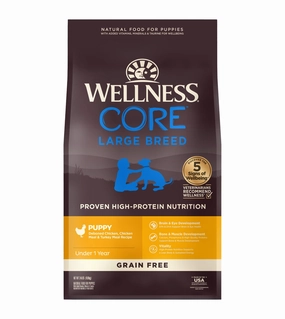 Wellness CORE Large Breed Grain Free Puppy Dry Dog Food (Deboned Chicken, Chicken Meal & Turkey Meal Recipe) large breed food,big dog food