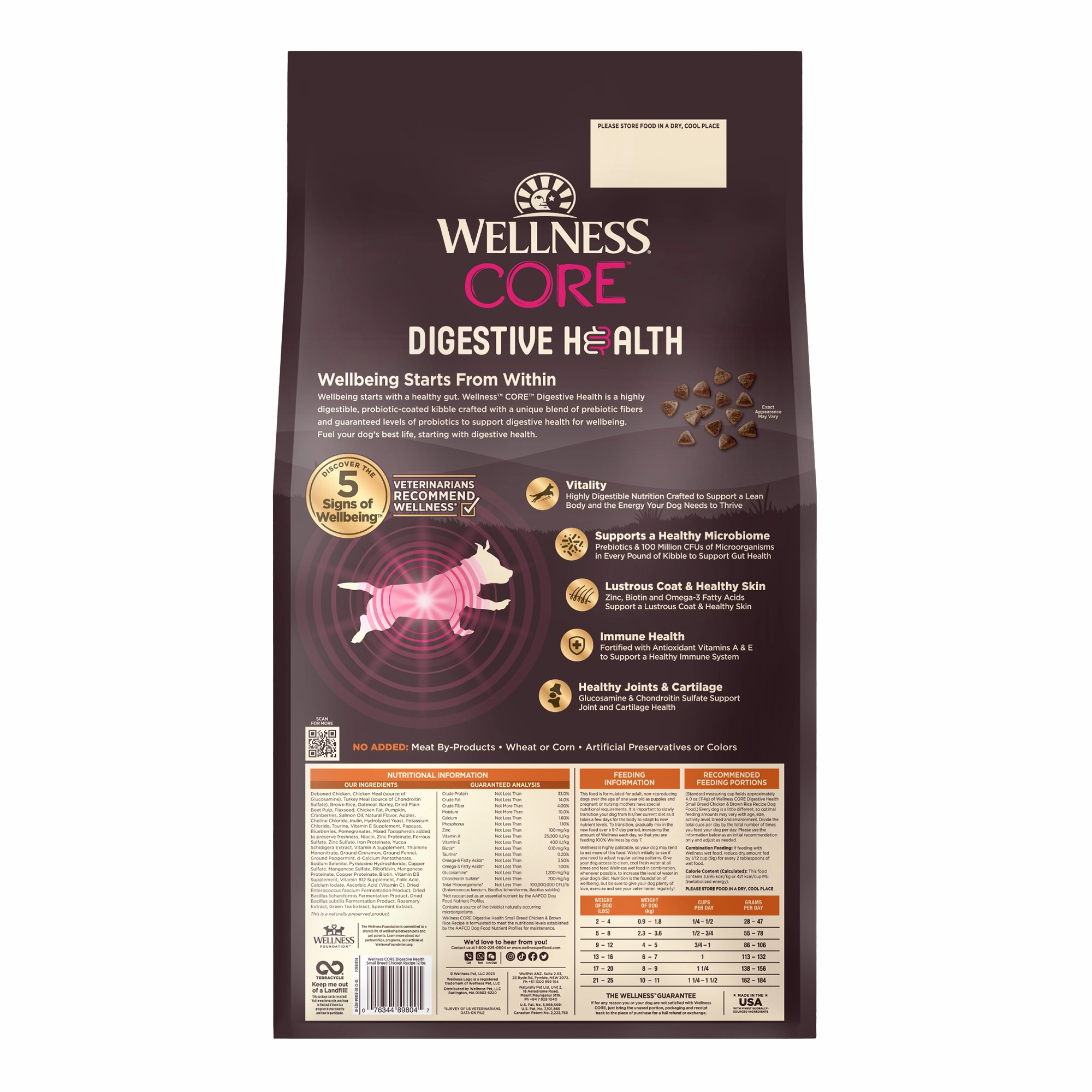 Wellness CORE Small Breed Digestive Health Adult Dry Dog Food (Chicken & Brown Rice Recipe)