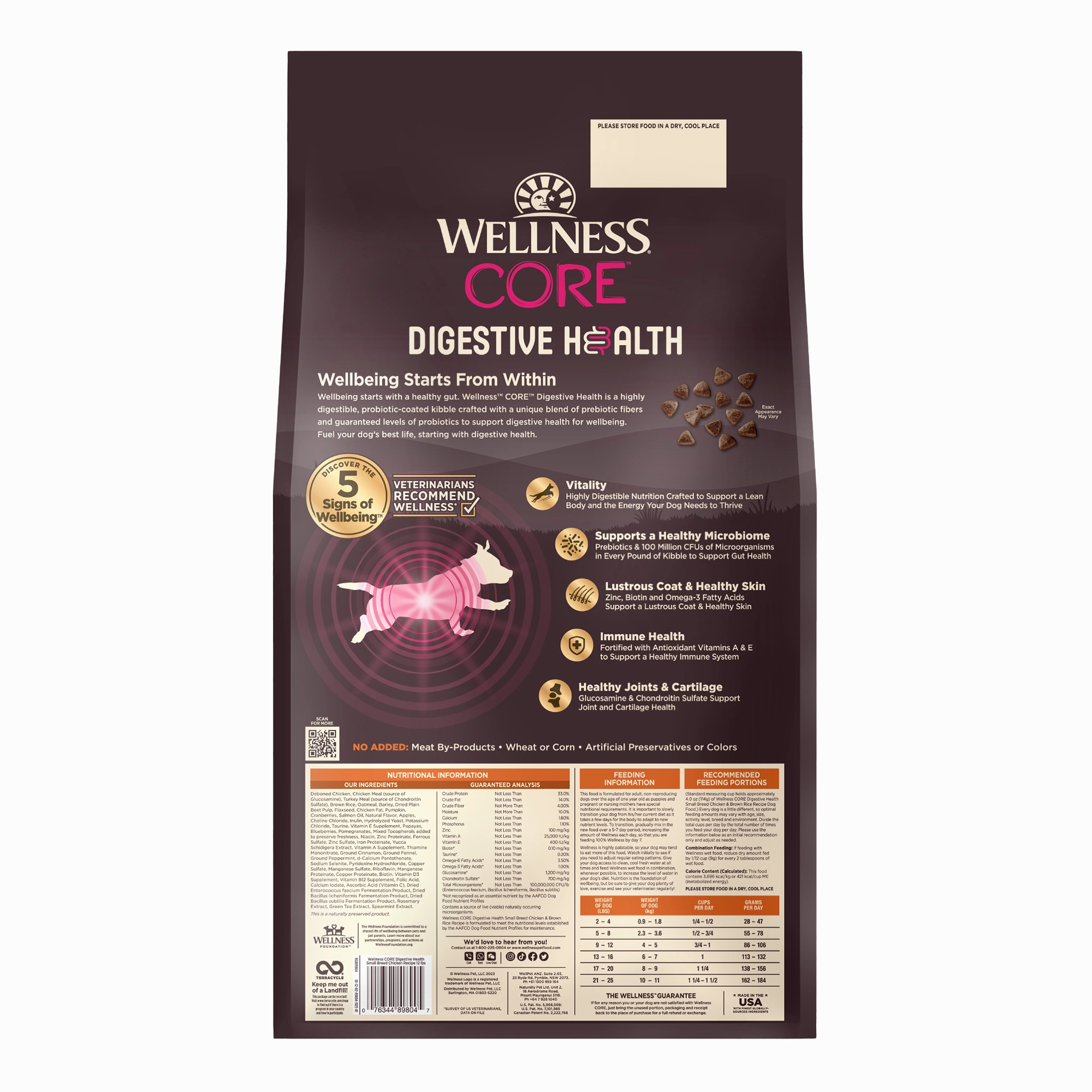 Wellness CORE Small Breed Digestive Health Adult Dry Dog Food (Chicken & Brown Rice Recipe)