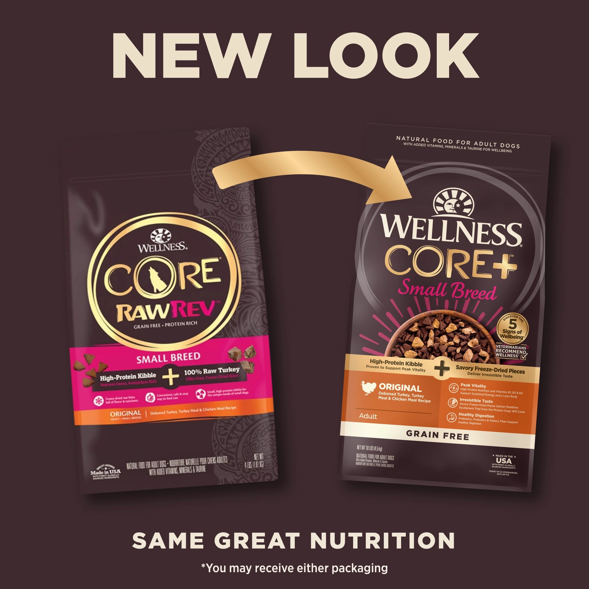 Wellness CORE  Small Breed Grain Free Original Adult Dry Dog Food (Deboned Turkey, Turkey Meal & Chicken Meal Recipe)