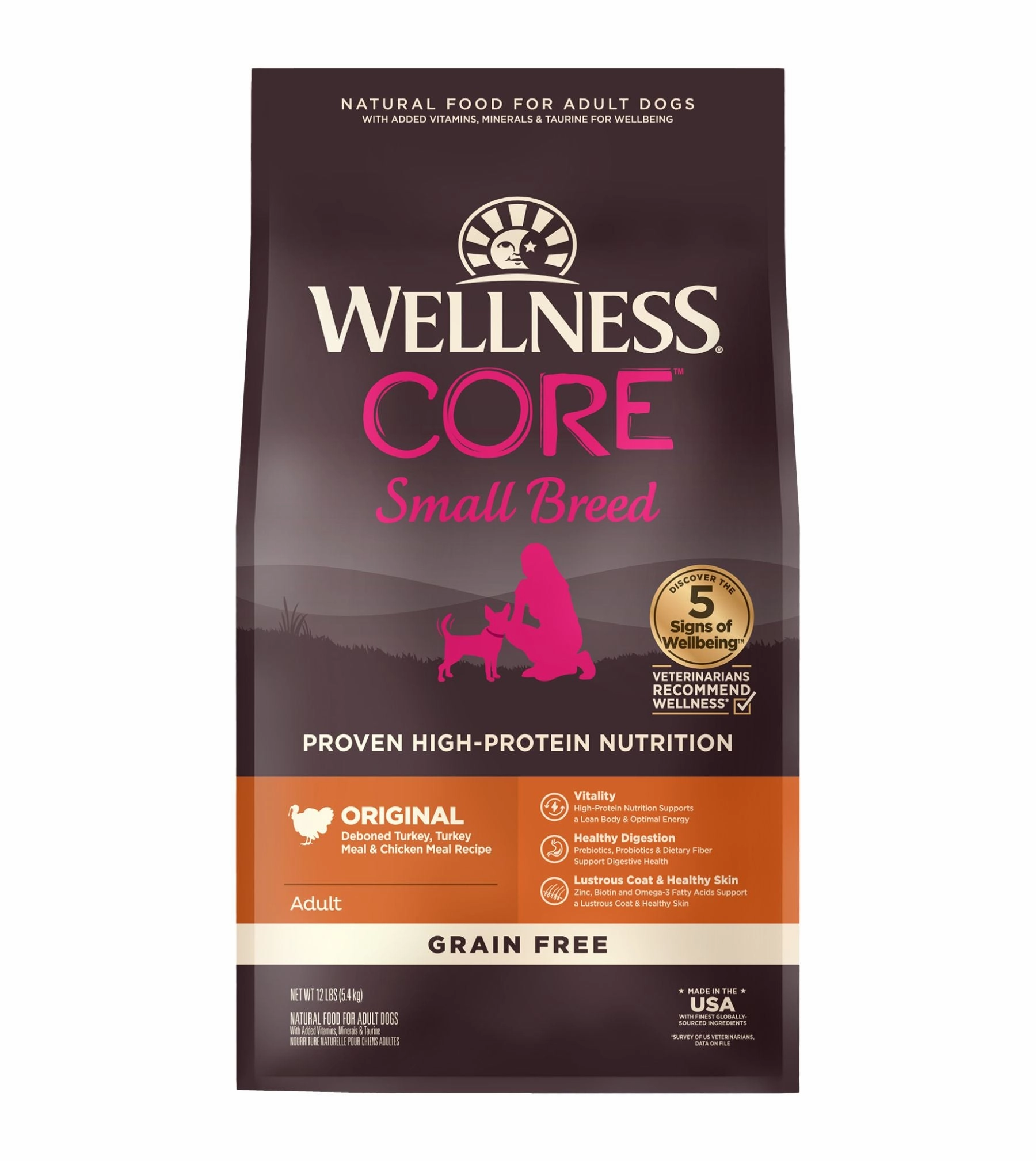Wellness CORE Small Breed Grain Free Original Dry Dog Food (Deboned Turkey, Turkey Meal & Chicken Meal Recipe) small breed food,tiny dog food