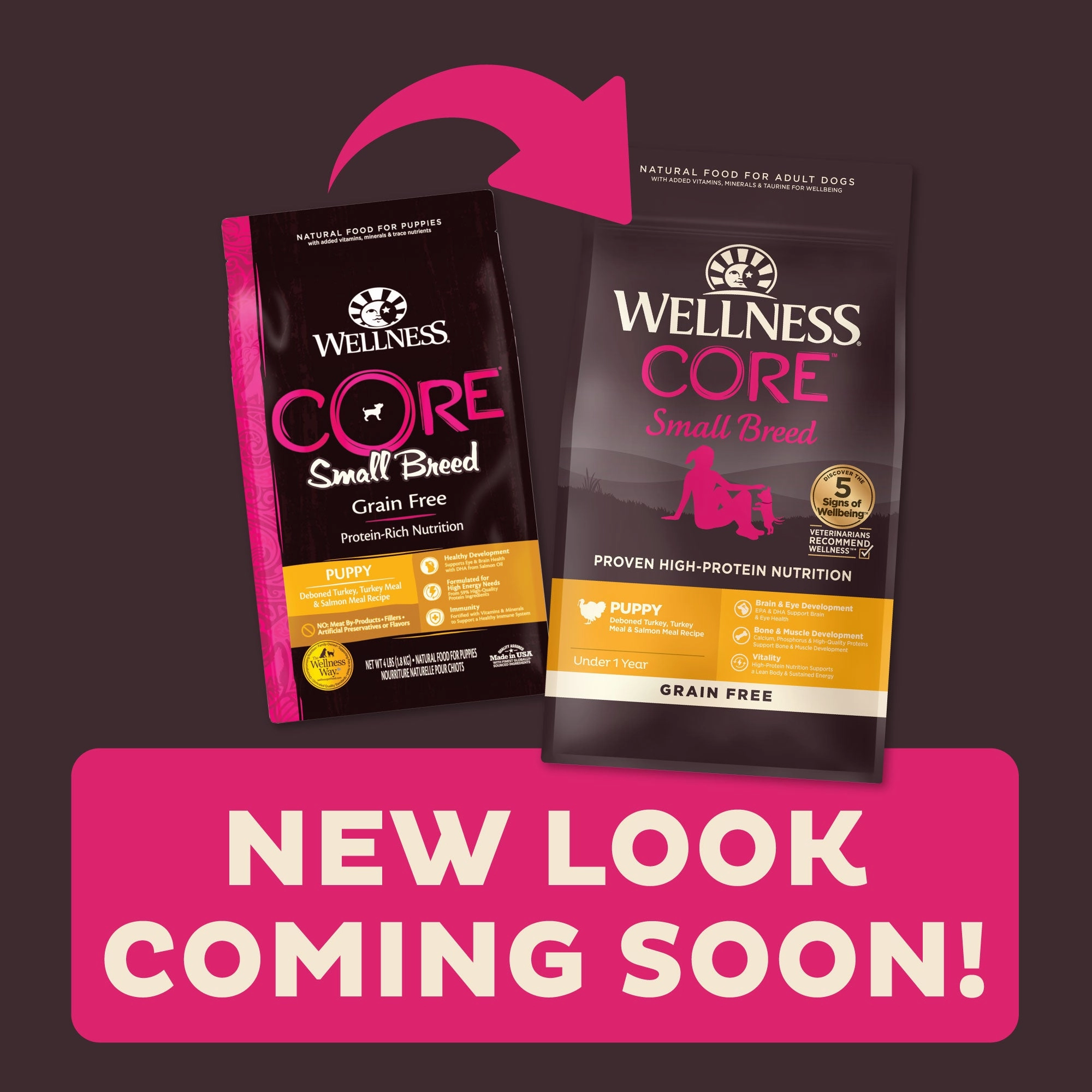Wellness CORE Small Breed Grain Free Puppy Dry Dog Food (Deboned Turkey, Turkey Meal & Salmon Meal Recipe)