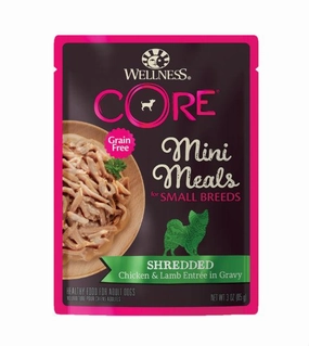 Wellness Core Small Breed Mini Meals Shredded Chicken & Lamb Entree in Gravy Dog Food Mixer dog multipurpose item,all-in-one pet tool