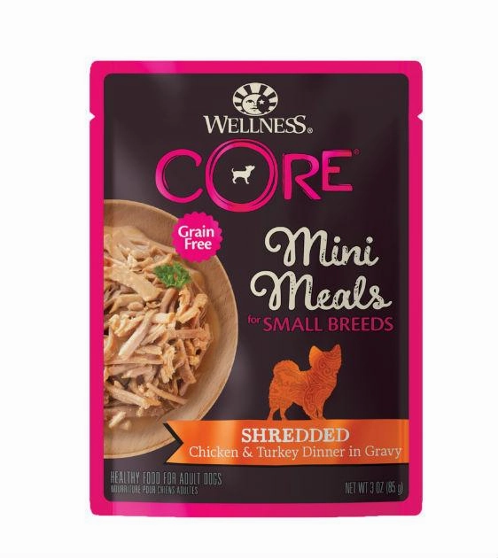 Wellness Core Small Breed Mini Meals Shredded Chicken & Turkey Dinner in Gravy Dog Food Mixer dog multipurpose item,all-in-one pet tool