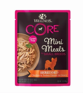 Wellness Core Small Breed Mini Meals Shredded Chicken & Turkey Dinner in Gravy Dog Food Mixer dog multipurpose item,all-in-one pet tool