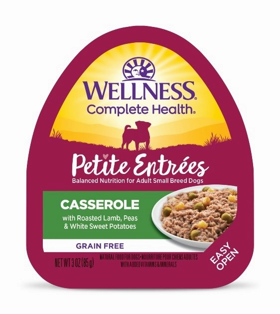 Wellness Petite Entrees Casserole (Roasted Lamb, Peas & White Sweet Potatoes) Wet Dog Food small breed food,tiny dog food