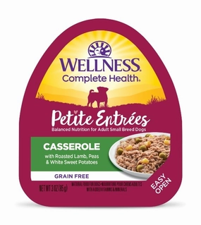 Wellness Petite Entrees Casserole (Roasted Lamb, Peas & White Sweet Potatoes) Wet Dog Food small breed food,tiny dog food