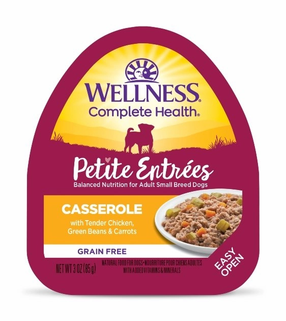 Wellness Petite Entrees Casserole (Tender Chicken, Green Beans & Carrots) Wet Dog Food small breed food,tiny dog food