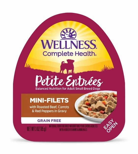 Wellness Petite Entrees Mini-Filets (Roasted Beef, Carrots & Red Peppers) Wet Dog Food small breed food,tiny dog food