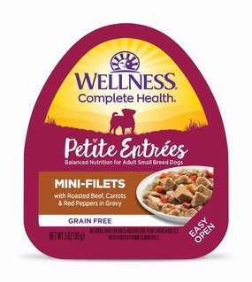 Wellness Petite Entrees Mini-Filets (Roasted Beef, Carrots & Red Peppers) Wet Dog Food small breed food,tiny dog food