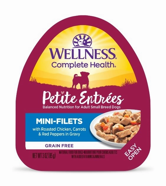 Wellness Petite Entrees Mini-Filets (Roasted Chicken, Carrots & Red Peppers) Wet Dog Food small breed food,tiny dog food