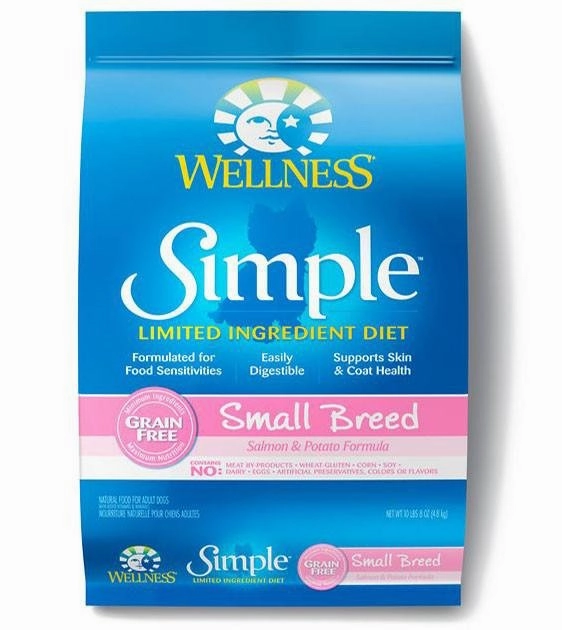 Wellness Simple Small Breed Salmon & Potato Formula Dry Dog Food 4lb small breed food,tiny dog food