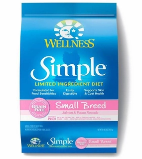 Wellness Simple Small Breed Salmon & Potato Formula Dry Dog Food 4lb small breed food,tiny dog food